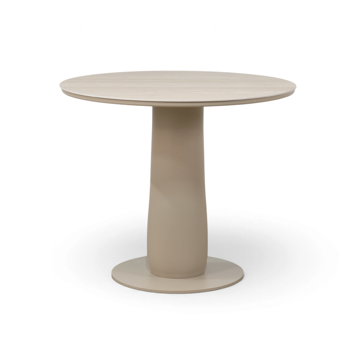 Avenue Ceramic 35" Round Dining Table - Stone Taupe