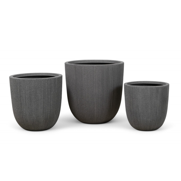 Dufferin Textured Grey Indoor/Outdoor Planters