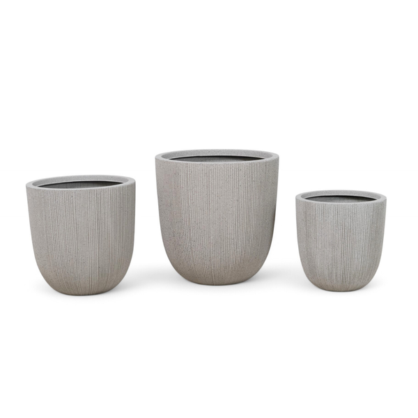Dufferin Textured Stone Indoor/Outdoor Planters