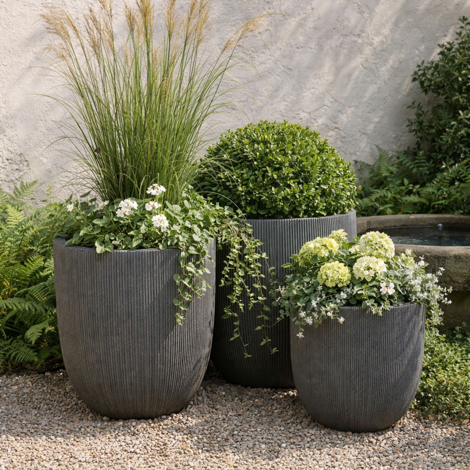 Dufferin  Planters - Textured Grey
