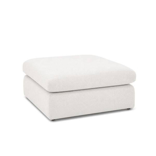 Sauveur Ottoman w/ Wheels - Crypton® Nomad Snow