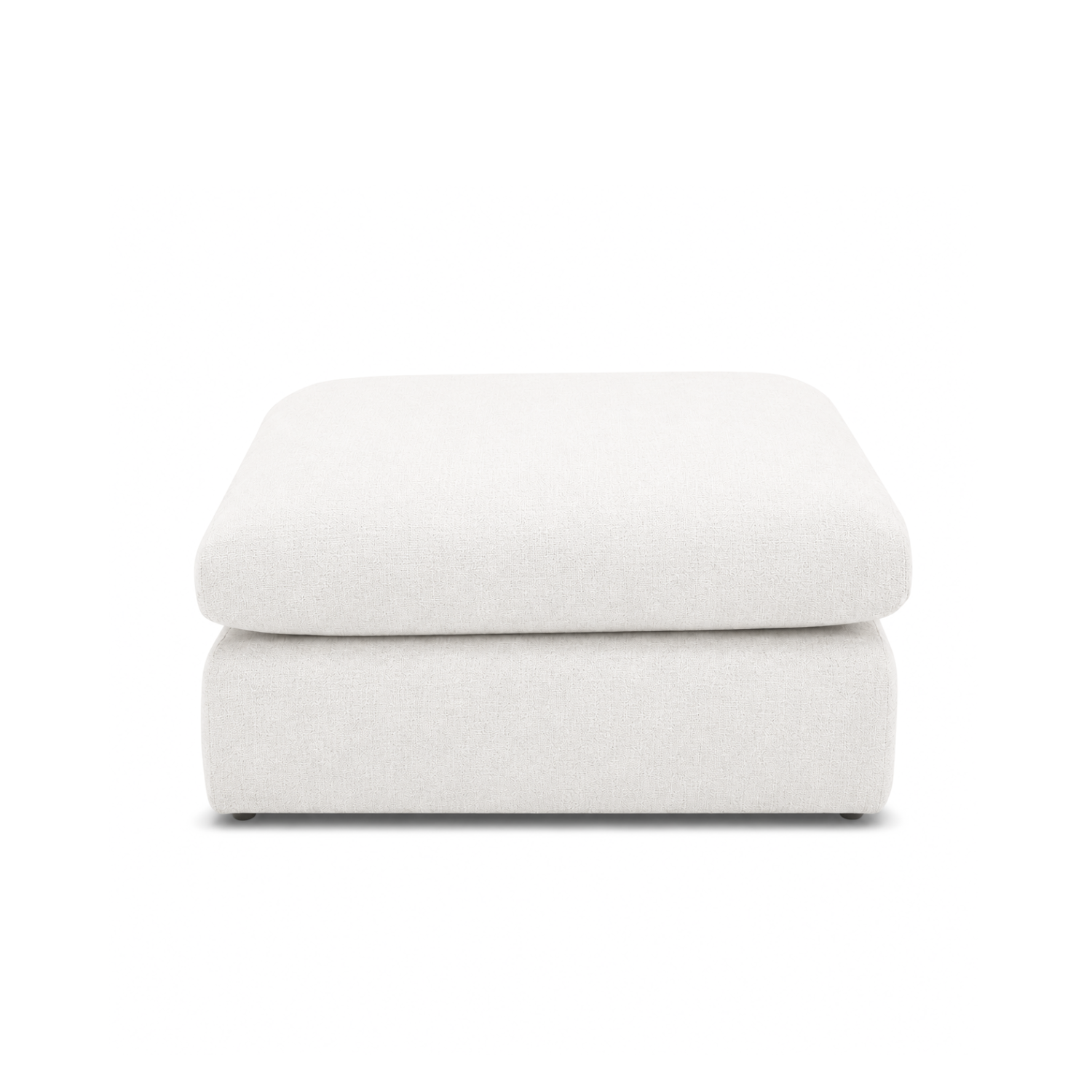 Sauveur Ottoman w/ Wheels - Crypton® Nomad Snow