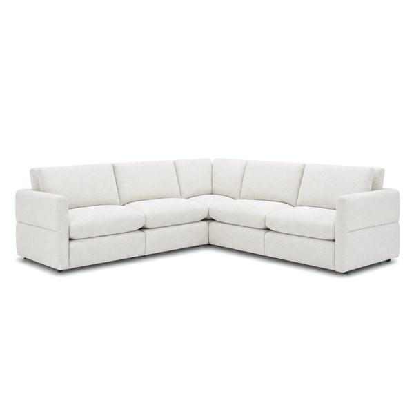 Sauveur L-Shape Sectional - Crypton® Nomad Snow