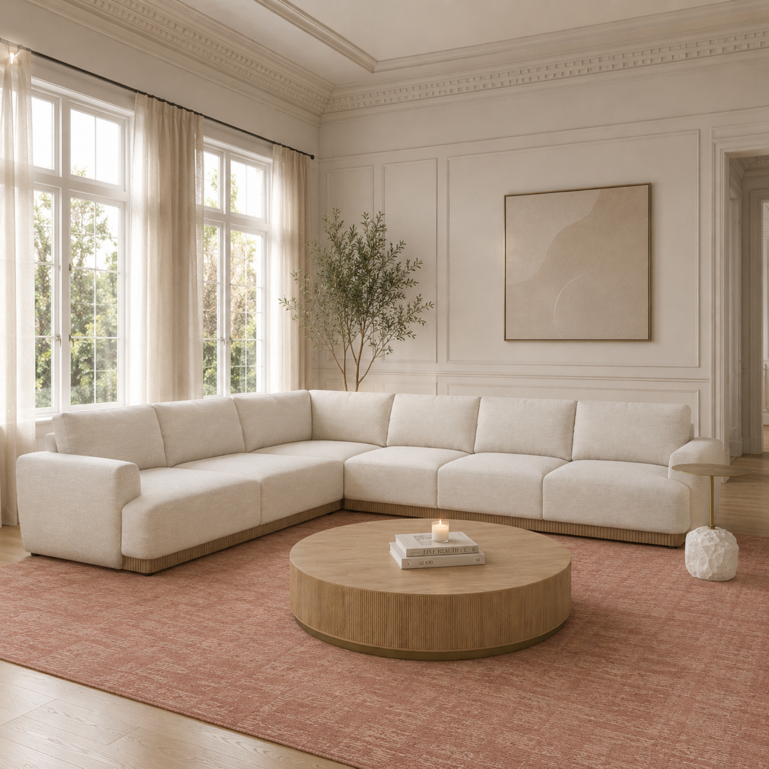Whistler L-Shape 4pc Sectional - Jasper Sand