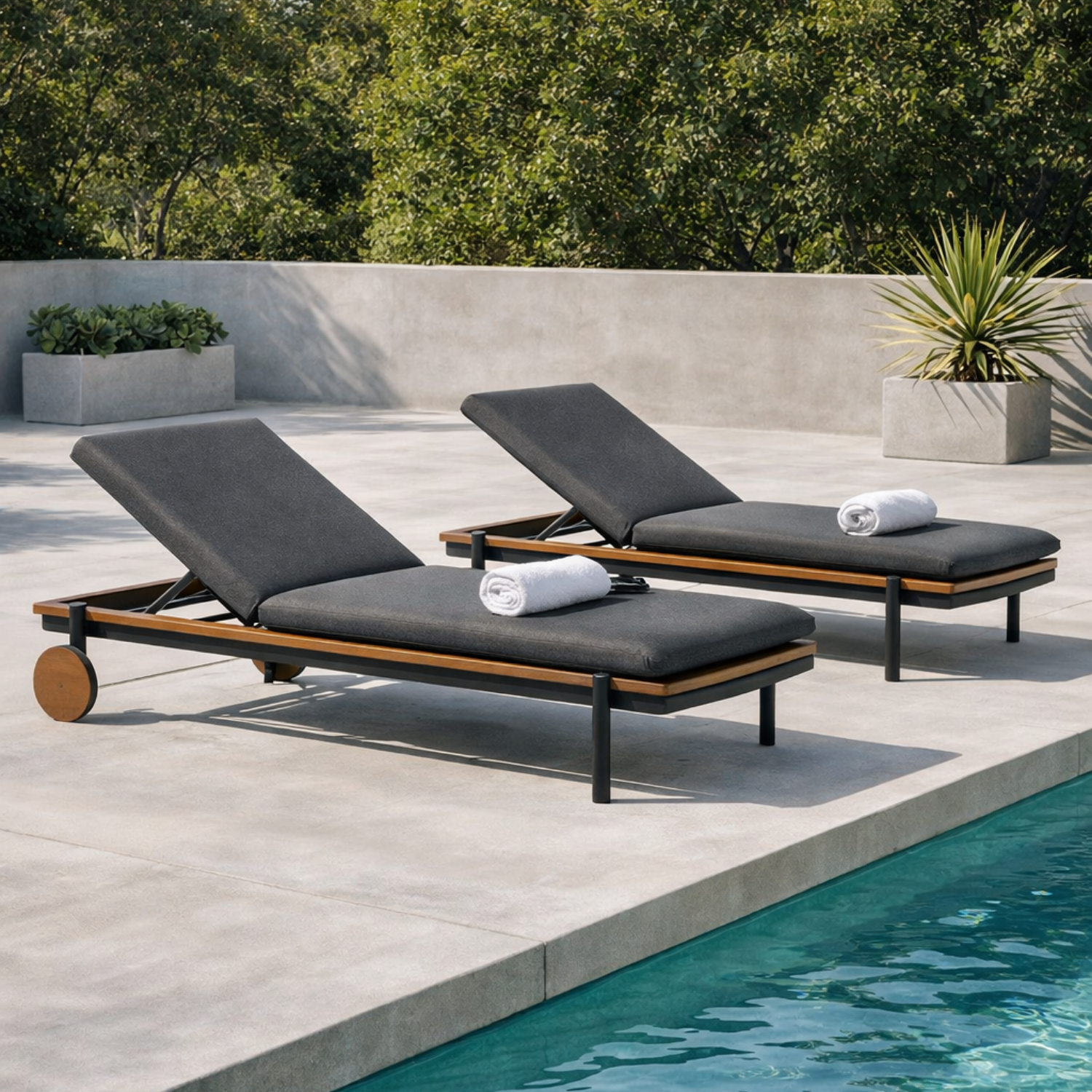 Alta Sun Lounger - Charcoal