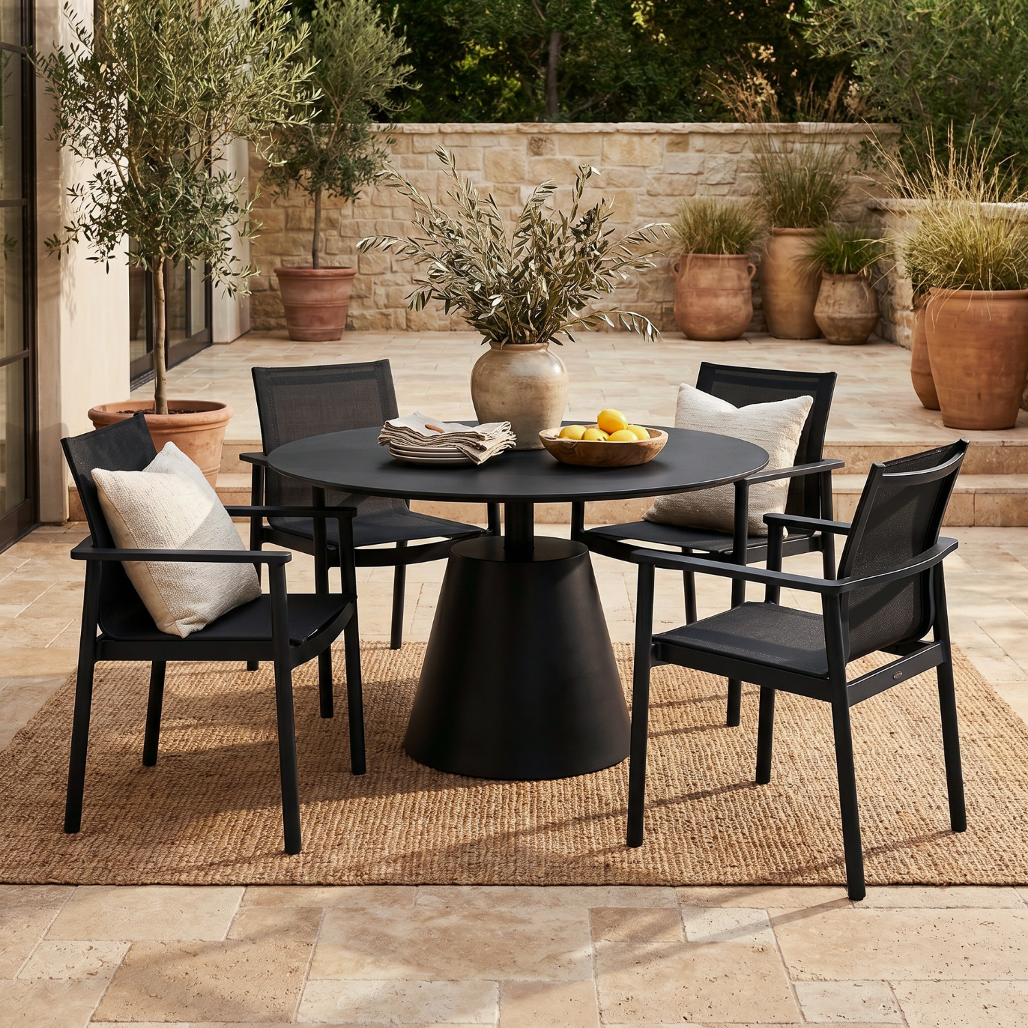 Studio 47" Round Ceramic Top Dining Table