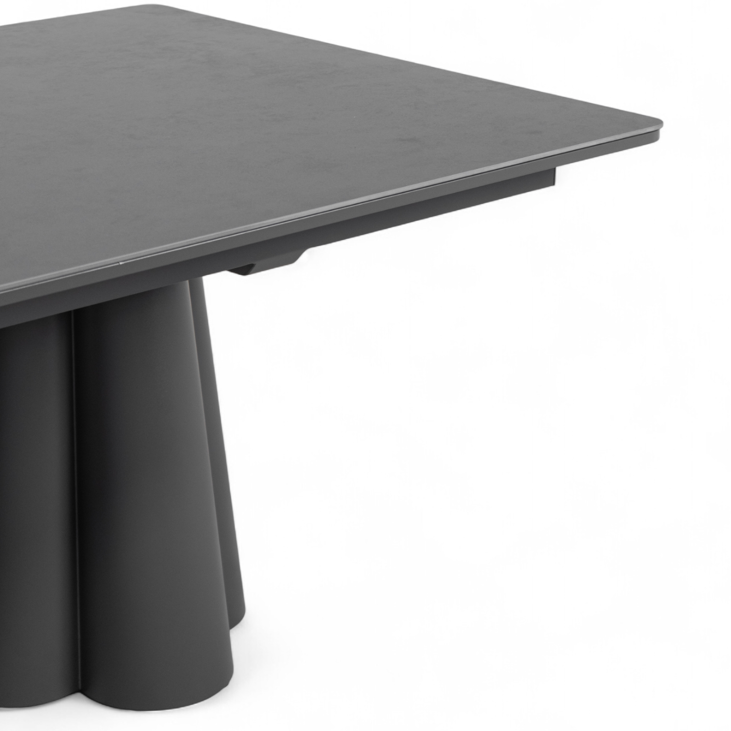 Grove Ceramic Extension Dining Table - Charcoal