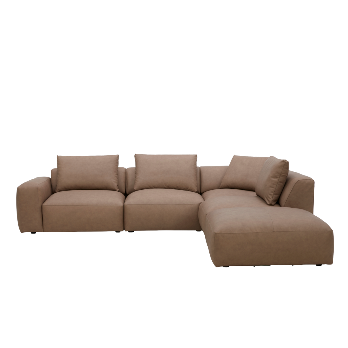 Haliburton 5pc Sectional - Safari Mocha Leather