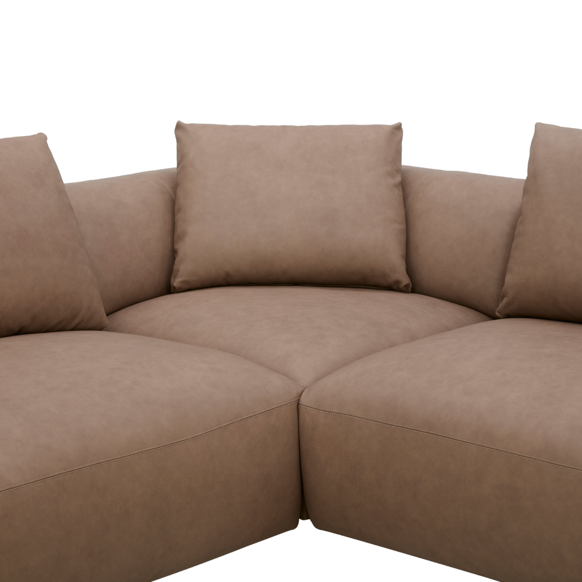 Haliburton 5pc Sectional - Safari Mocha Leather