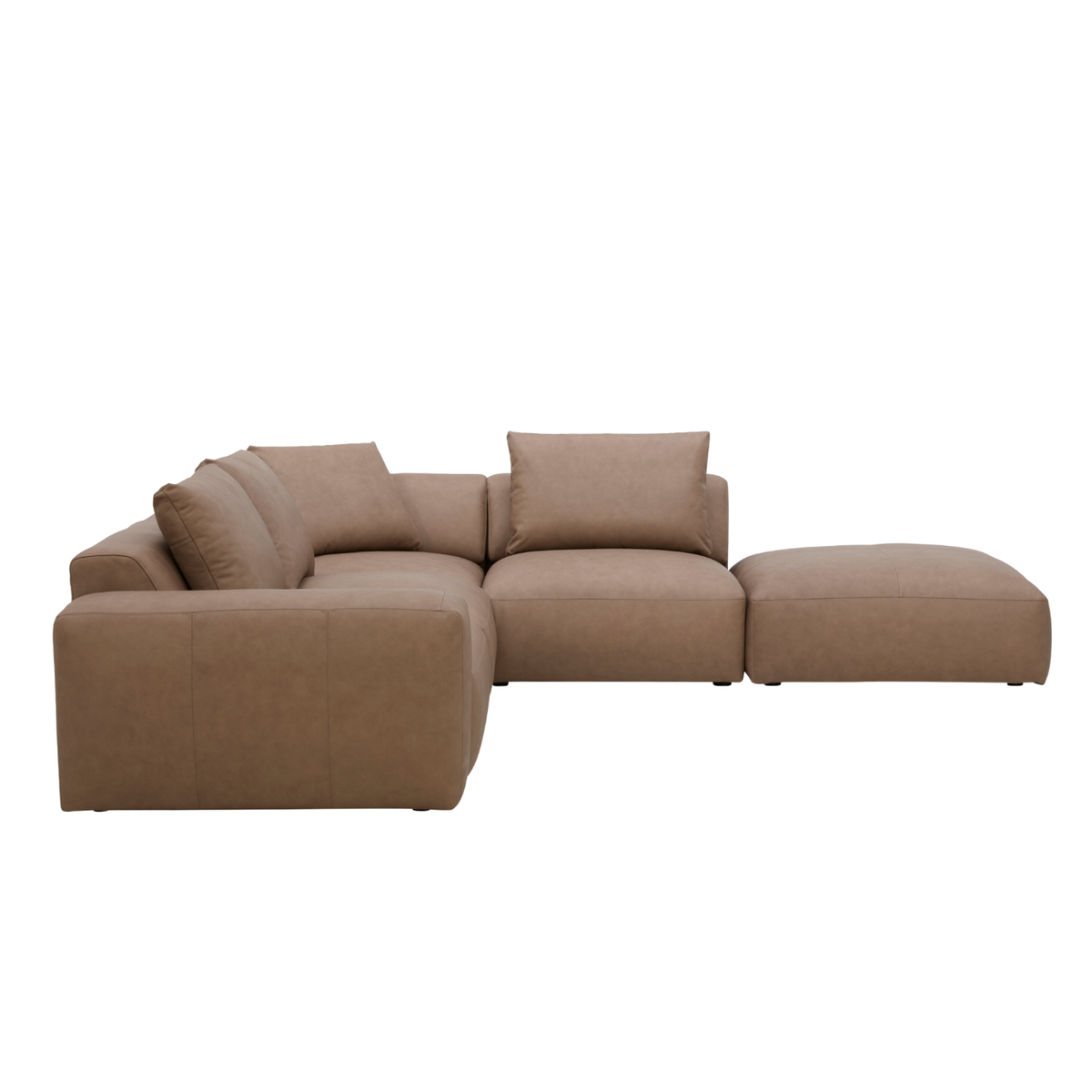 Haliburton 5pc Sectional - Safari Mocha Leather