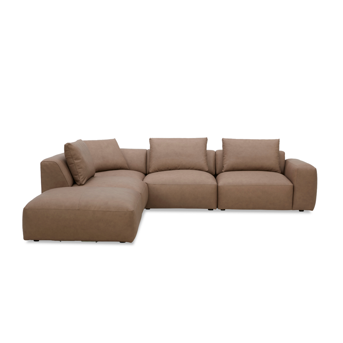 Haliburton 5pc Sectional - Safari Mocha Leather