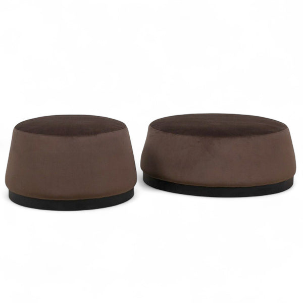 Pop Velvet Round Ottoman