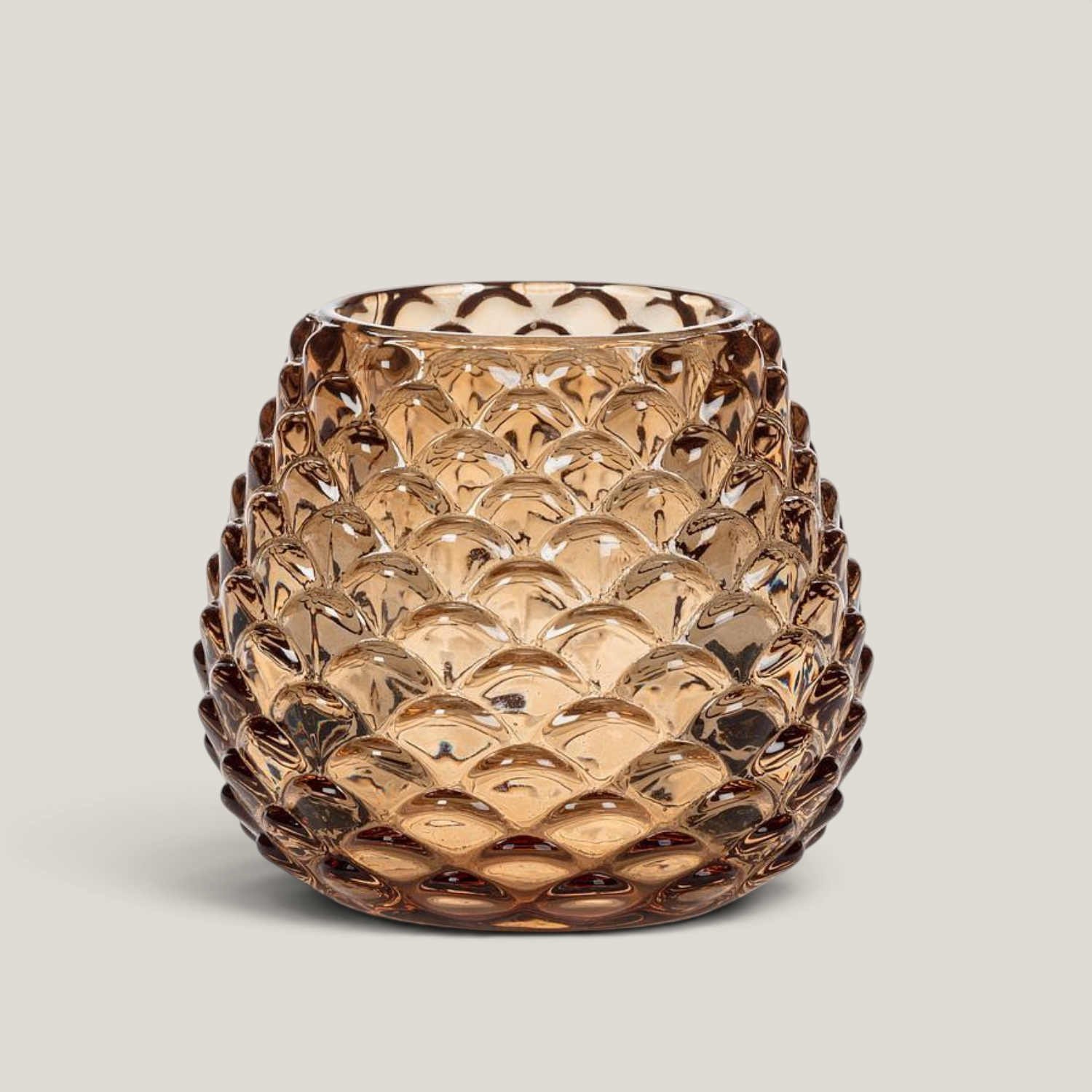 Pinecrest Amber Glass Tealight Holder