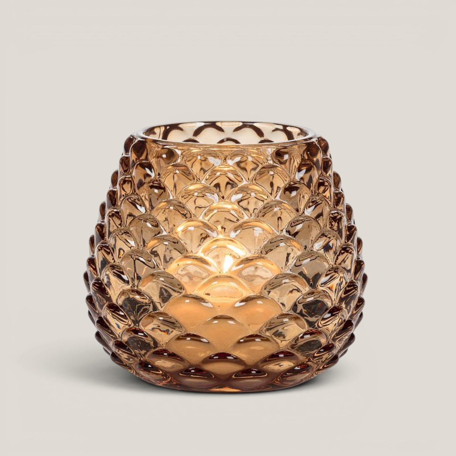 Pinecrest Amber Glass Tealight Holder