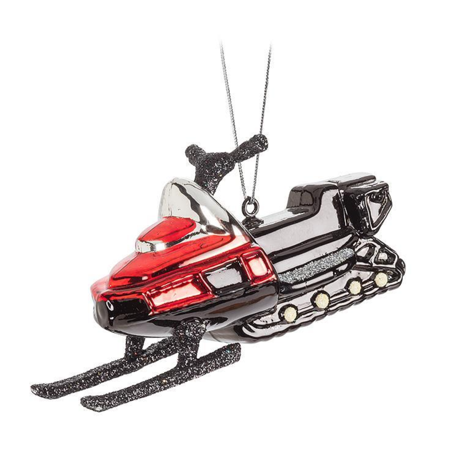 Santa Snowmobile Ornament