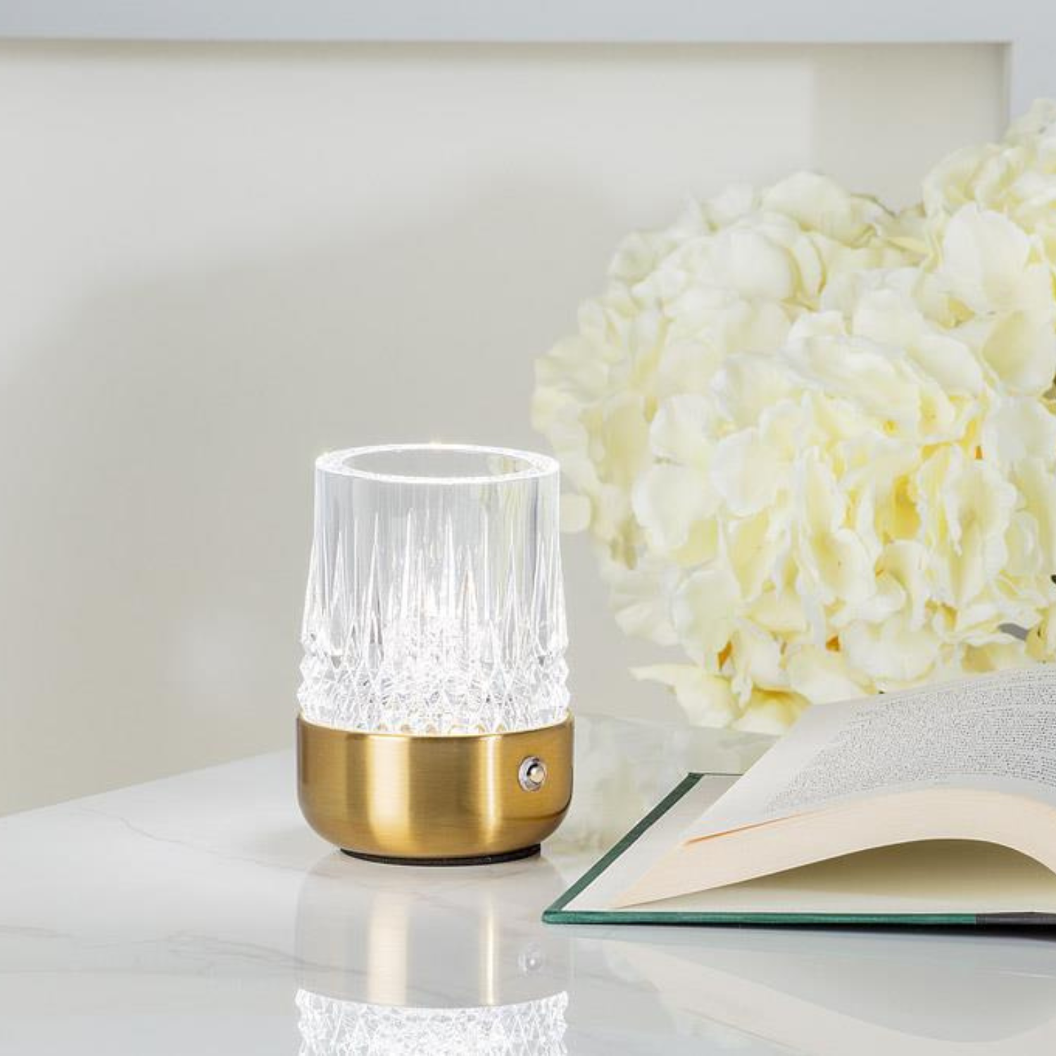 Gold Prism Acrylic LED Lamp