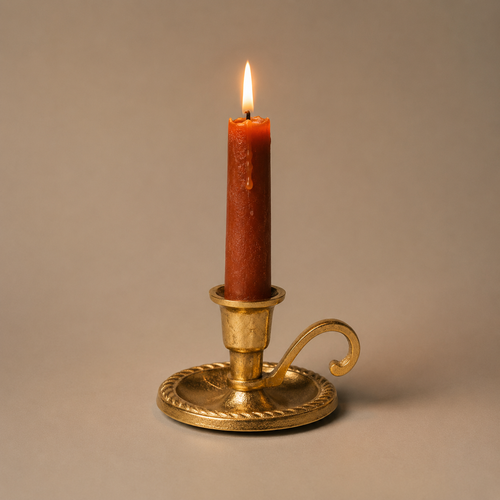 Gold Chamber Candlestick Holder