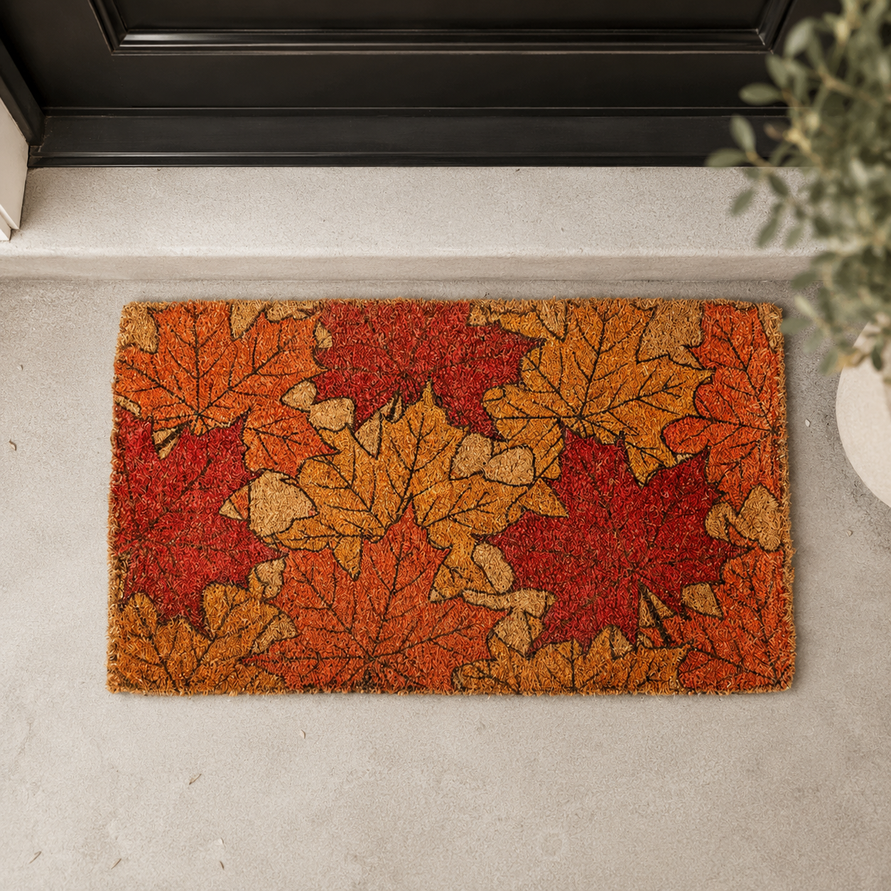 Maple Leaf Fall Mosaic Doormat