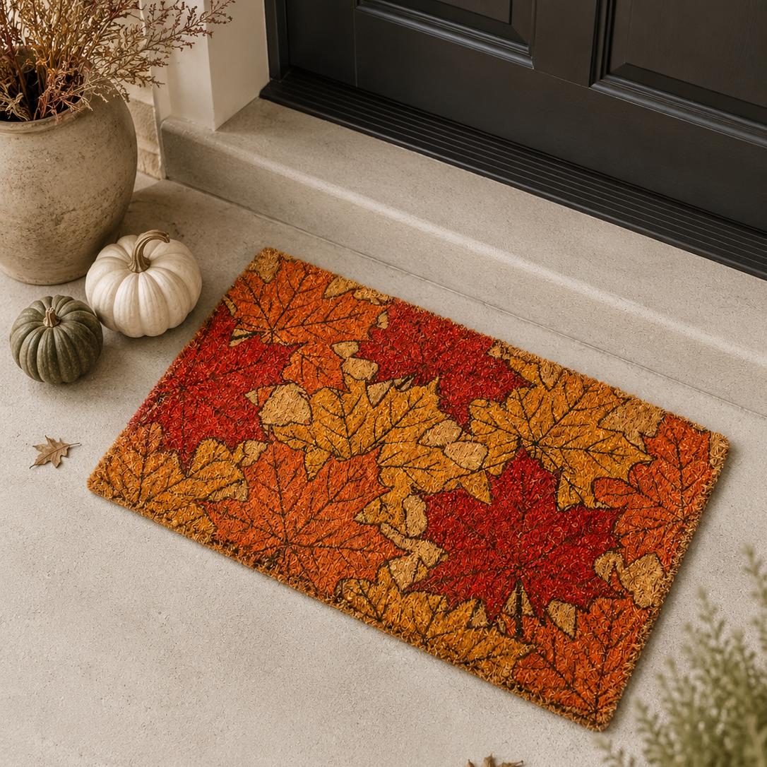 Maple Leaf Fall Mosaic Doormat