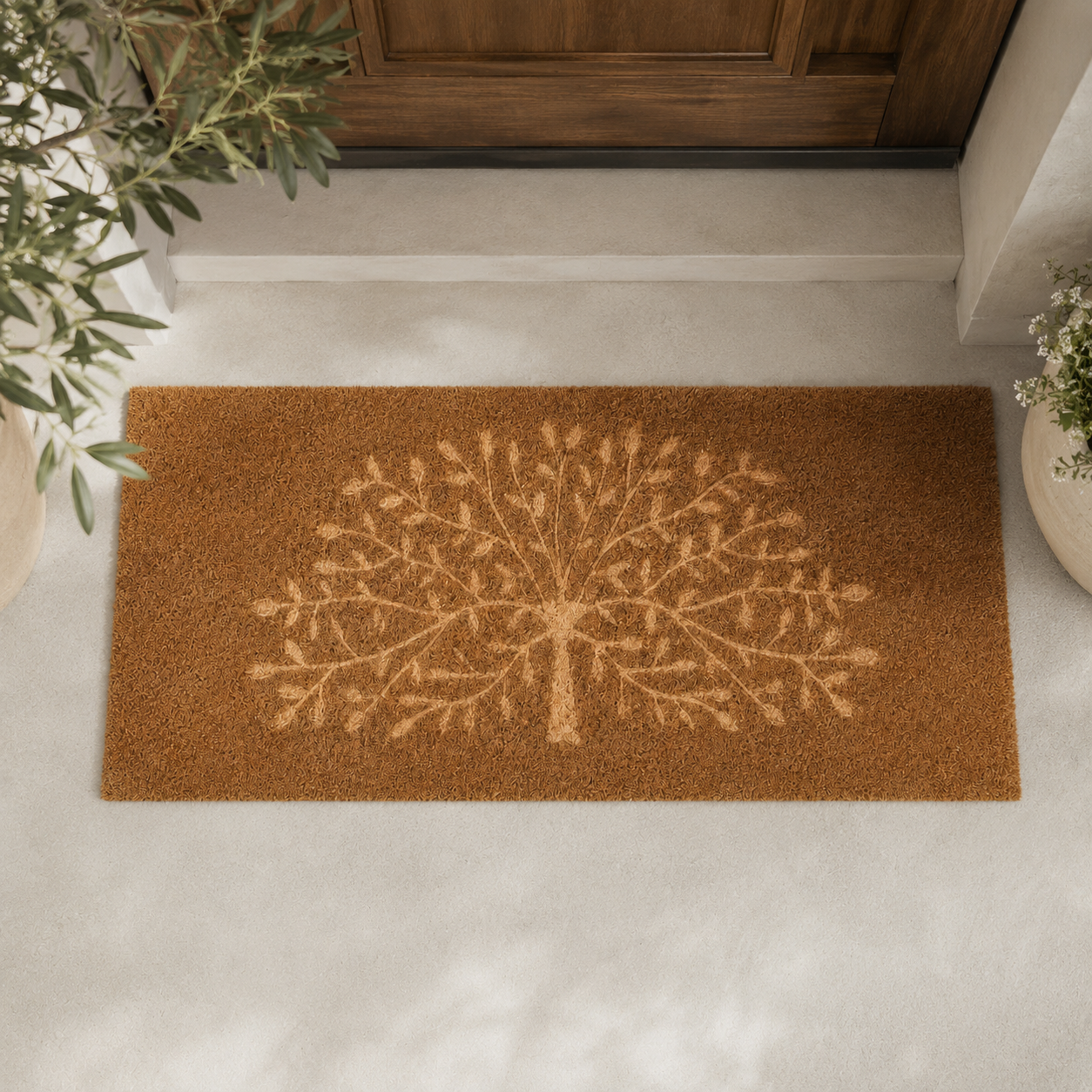 Branching Out White Tree Doormat