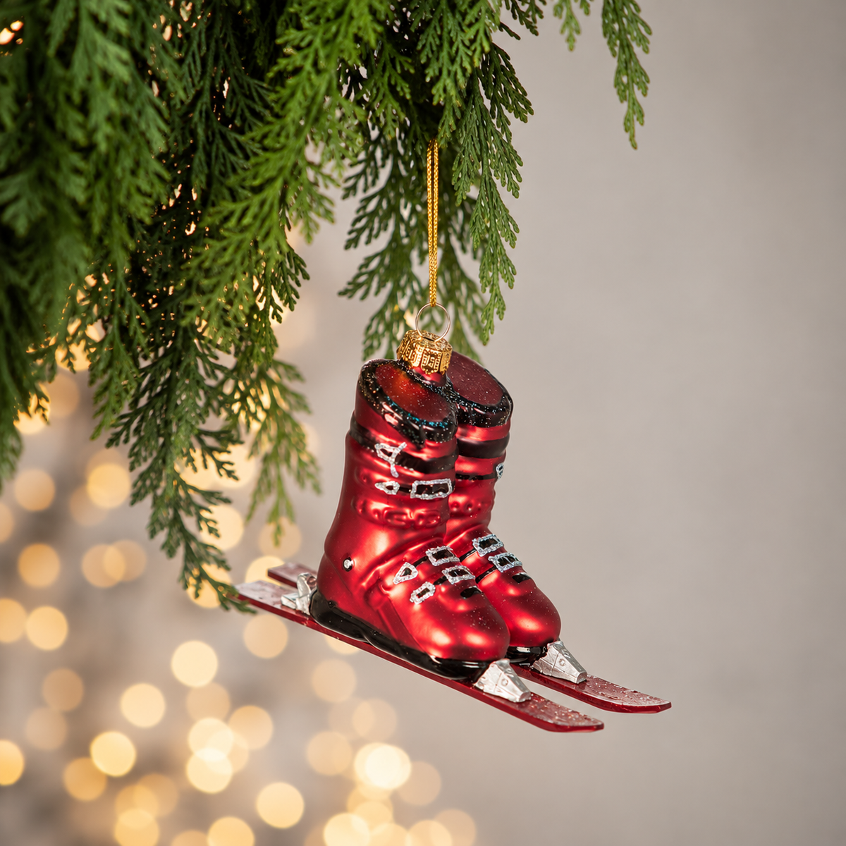 Santa Ski Boot Ornament