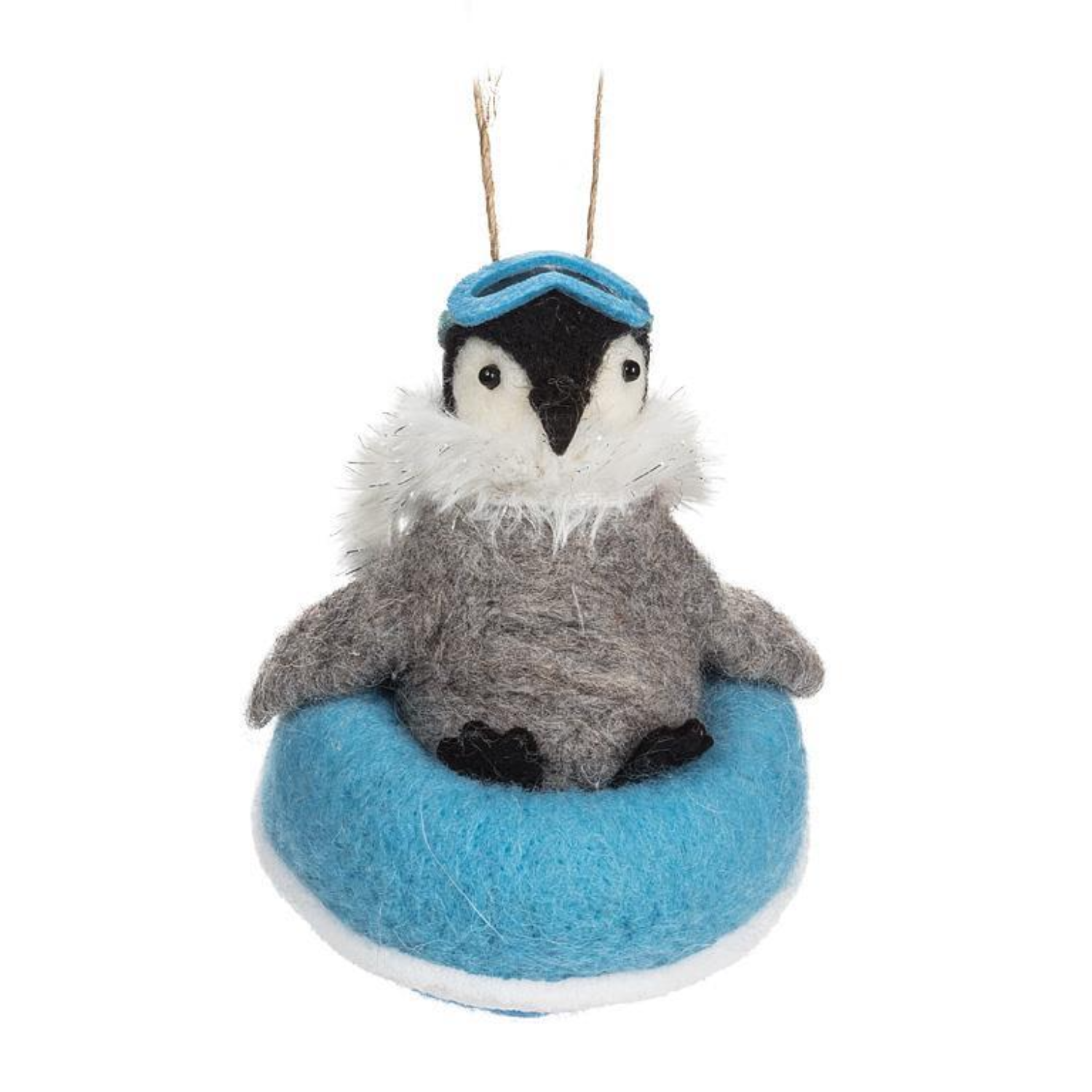 Silly Snowtubing Penguin Ornament