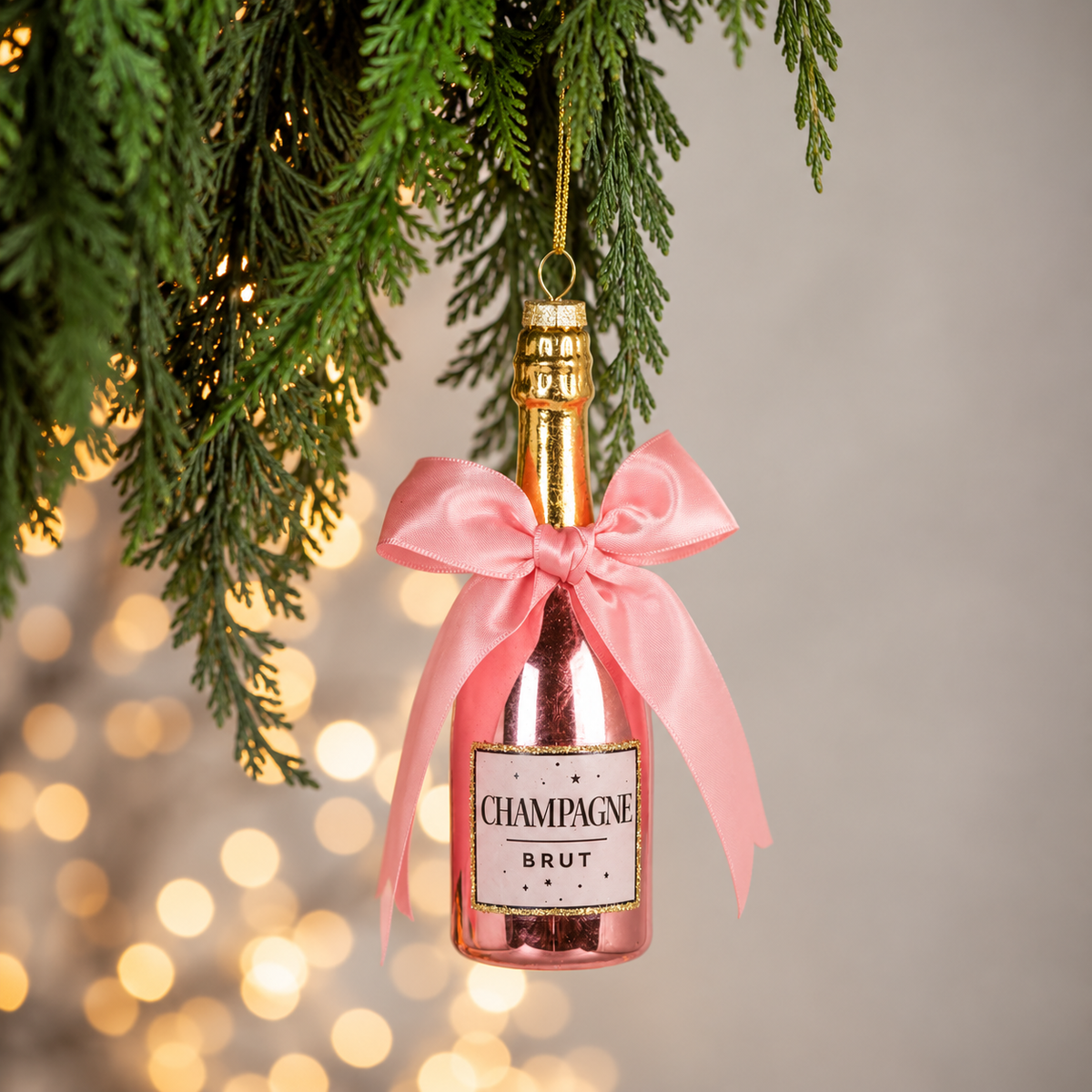 Champagne Cheers Glass Ornament