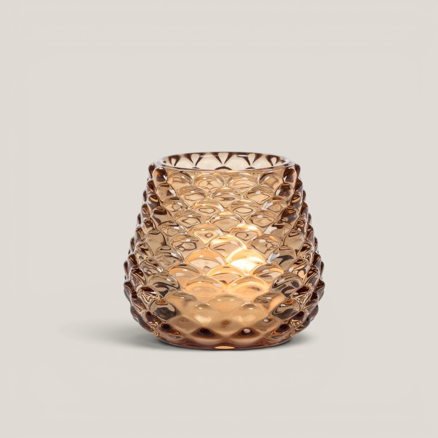 Pinecrest Amber Glass Tealight Holder