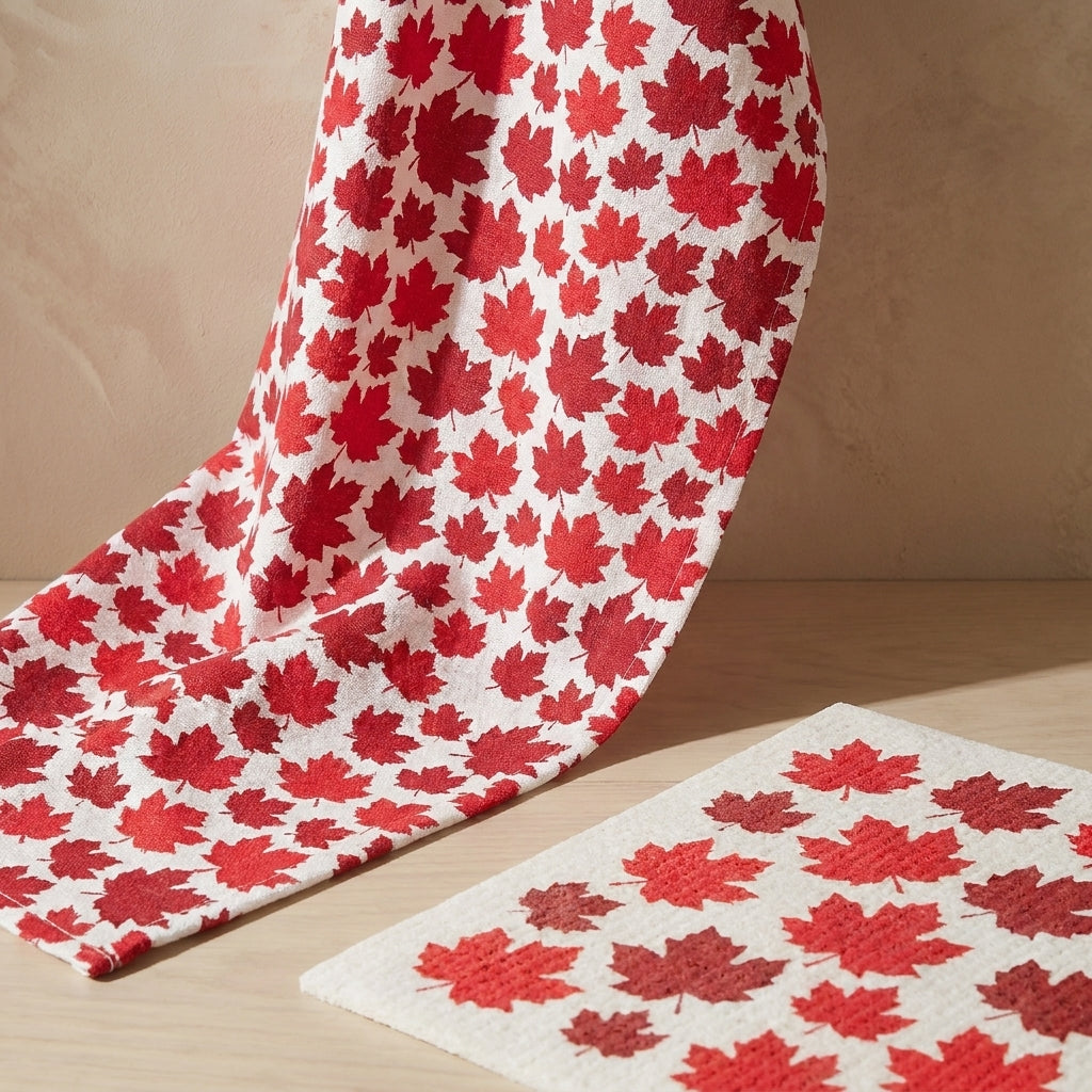 Oh Canada! Kitchen Towel & Dish Cloth Set