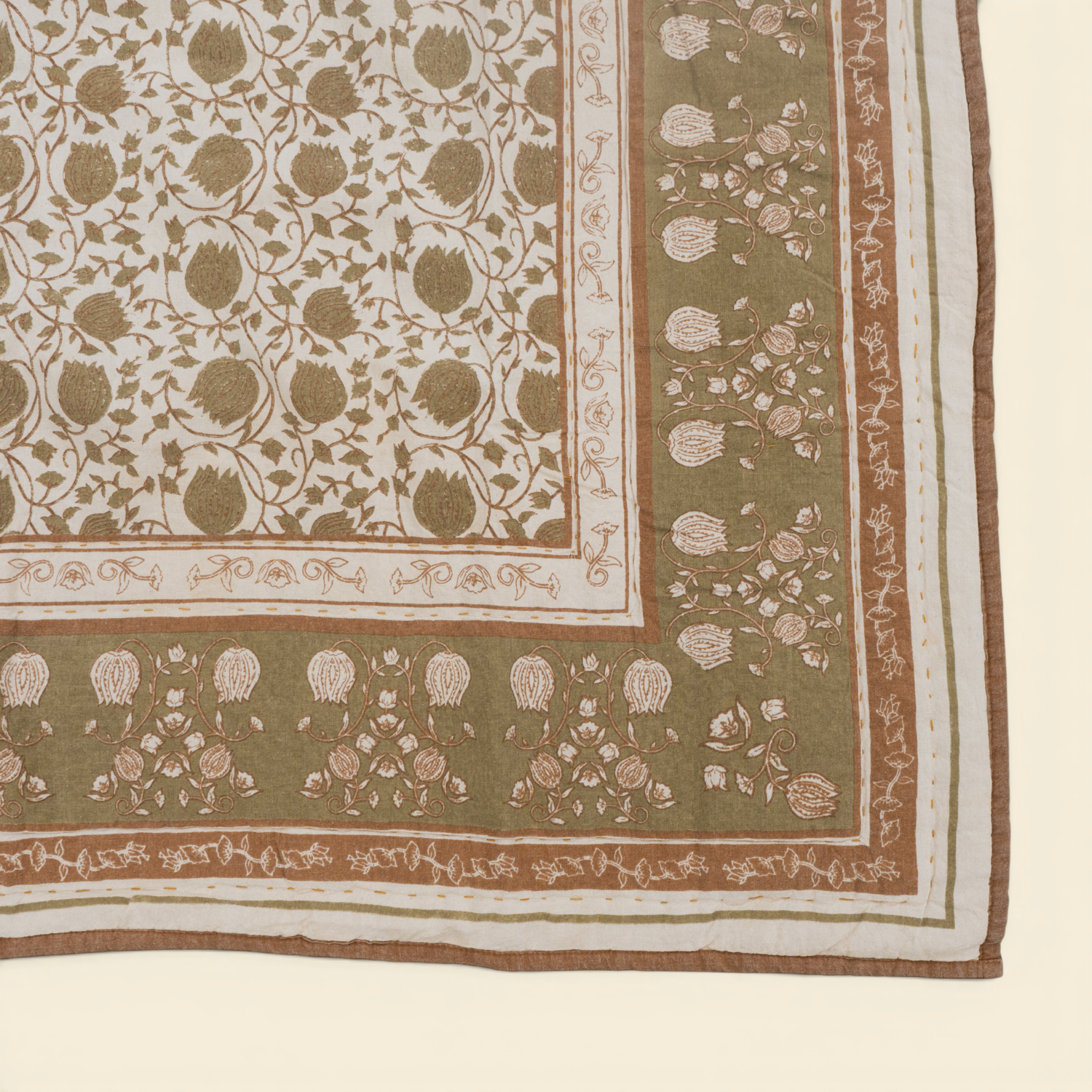 Maison Jardin Verdant Garden Quilted Throw