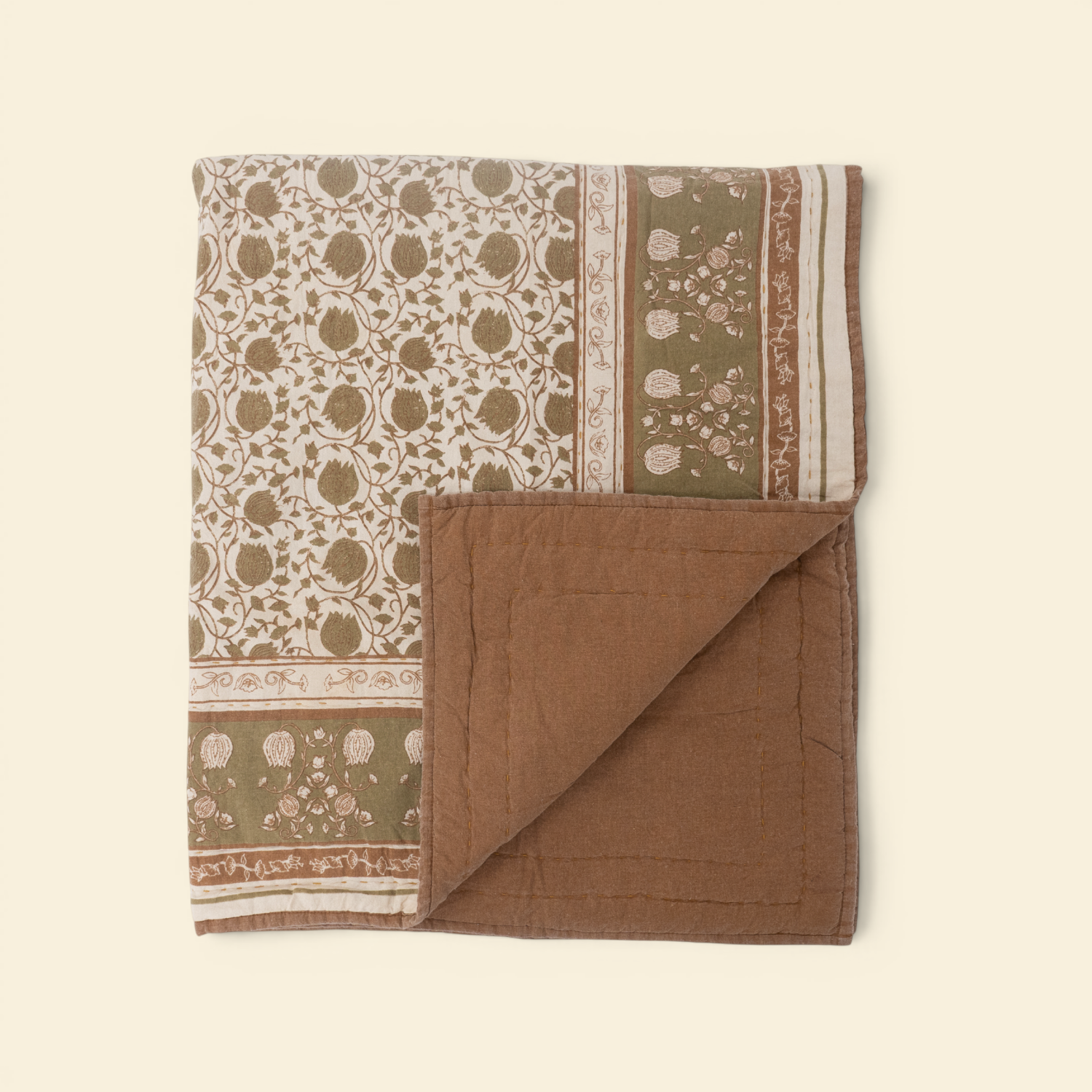 Maison Jardin Verdant Garden Quilted Throw