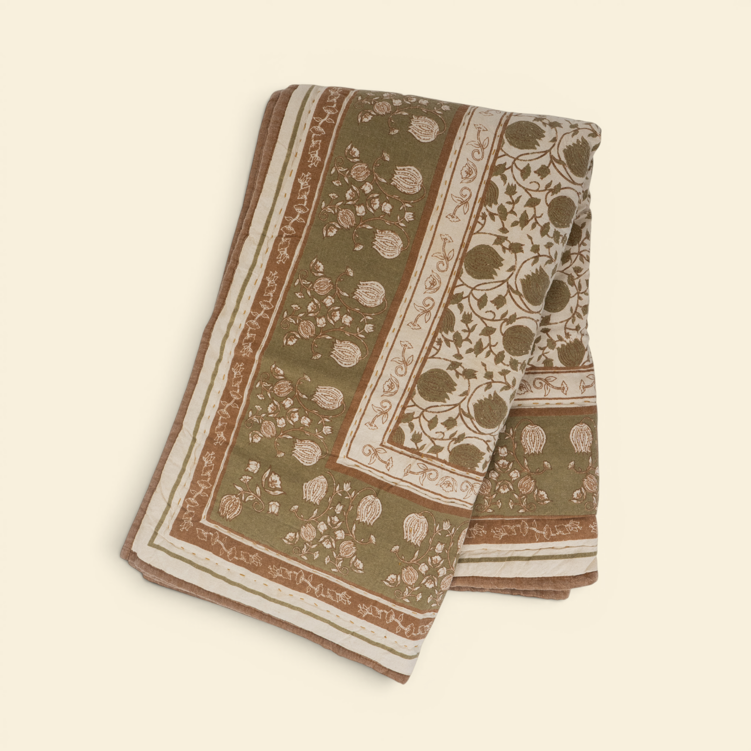 Maison Jardin Verdant Garden Quilted Throw