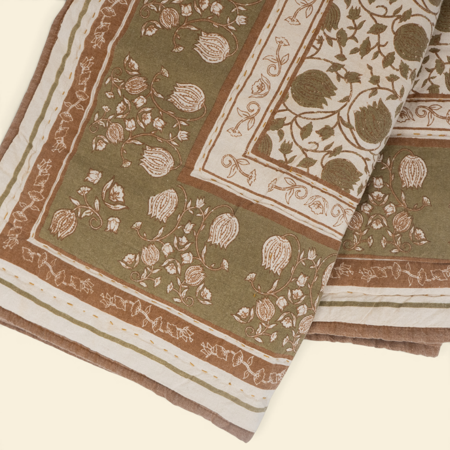 Maison Jardin Verdant Garden Quilted Throw
