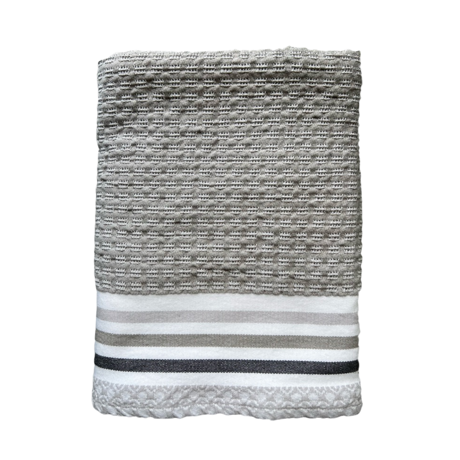 Lunar Grey Waffle Cotton Towels