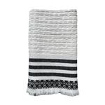 Salt White/Grey Waffle Cotton Towels