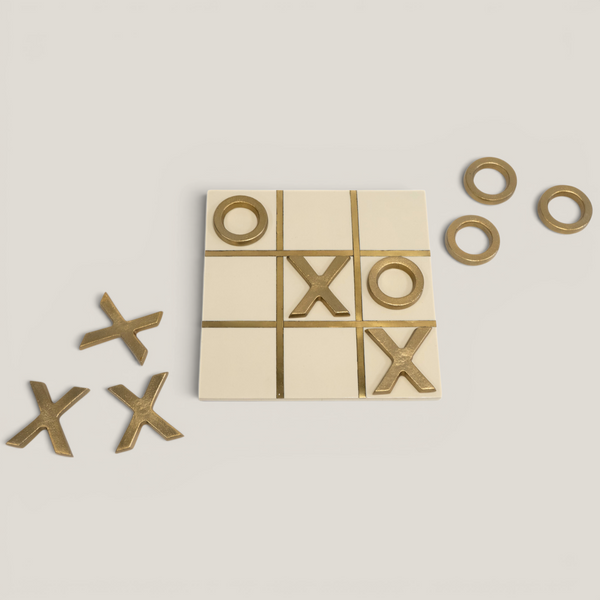 Gold Tic Tac Toe Game Set