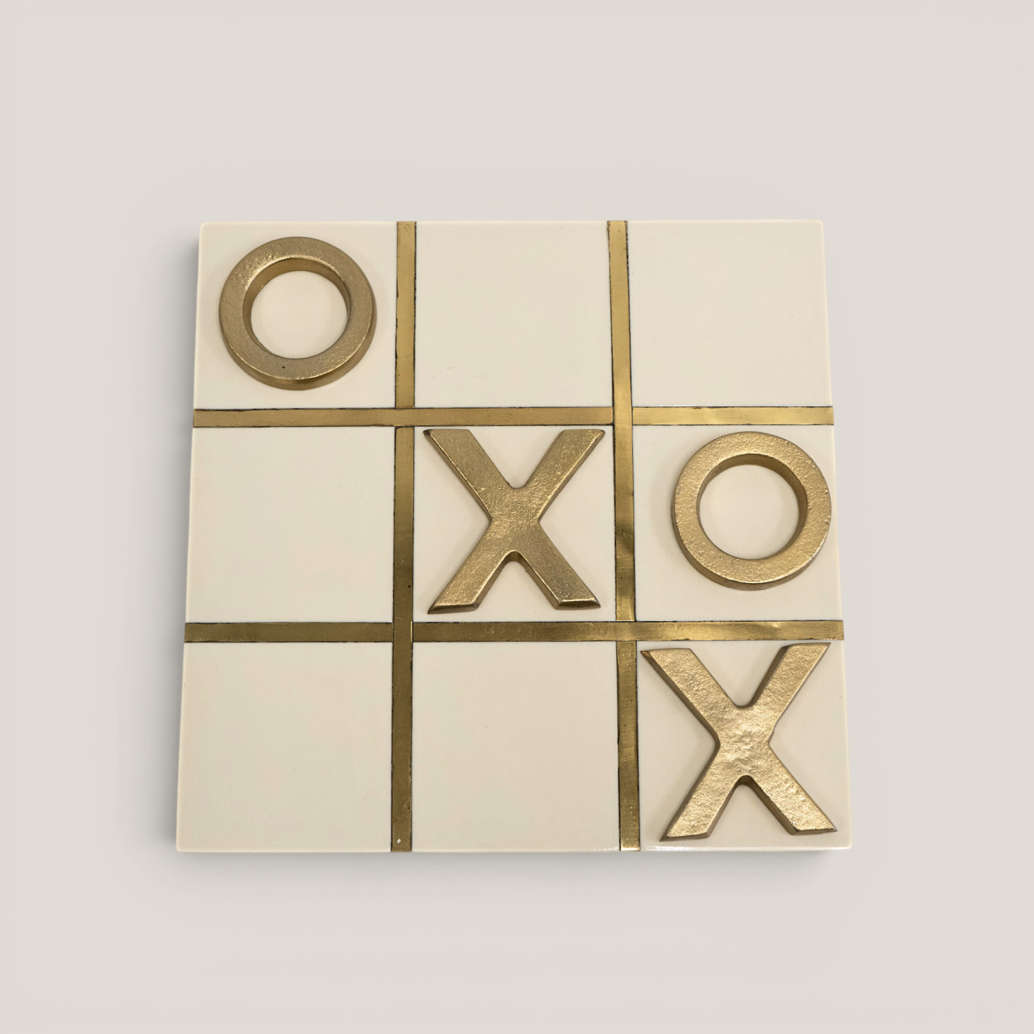 Gold Tic Tac Toe Game Set