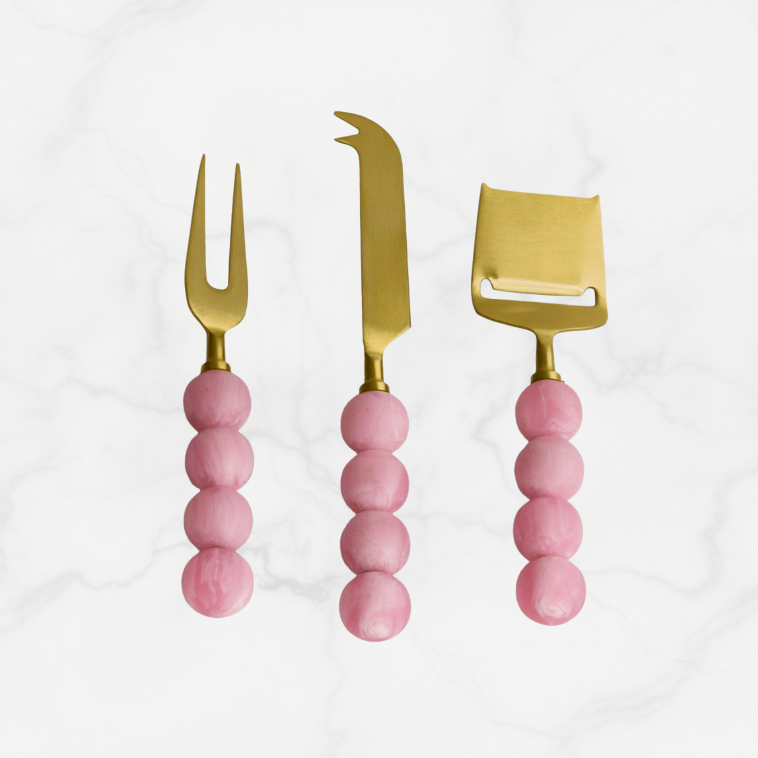 Resin Rio Raspberry Cheese Knife (Set of 3)