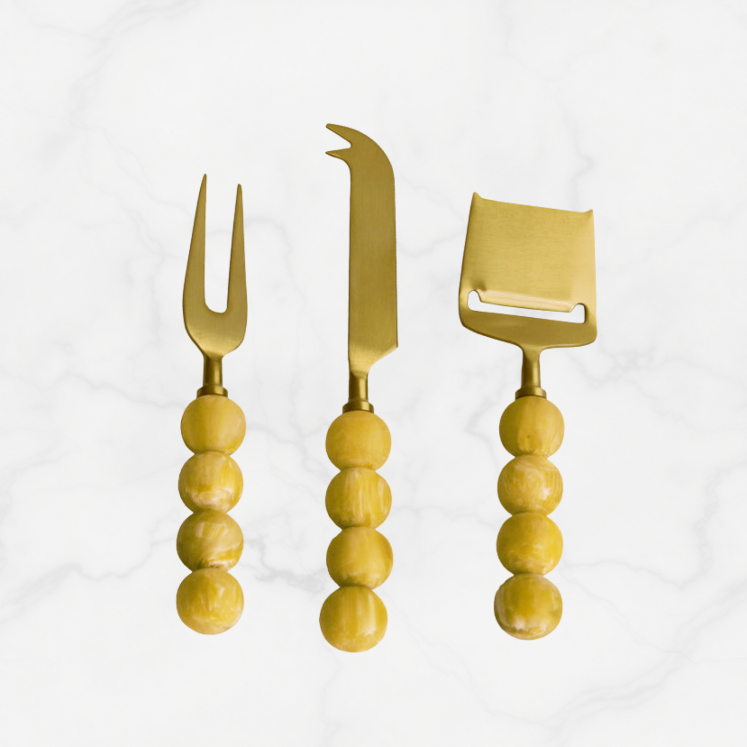 Resin Rio Matcha Cheese Knife (Set of 3)