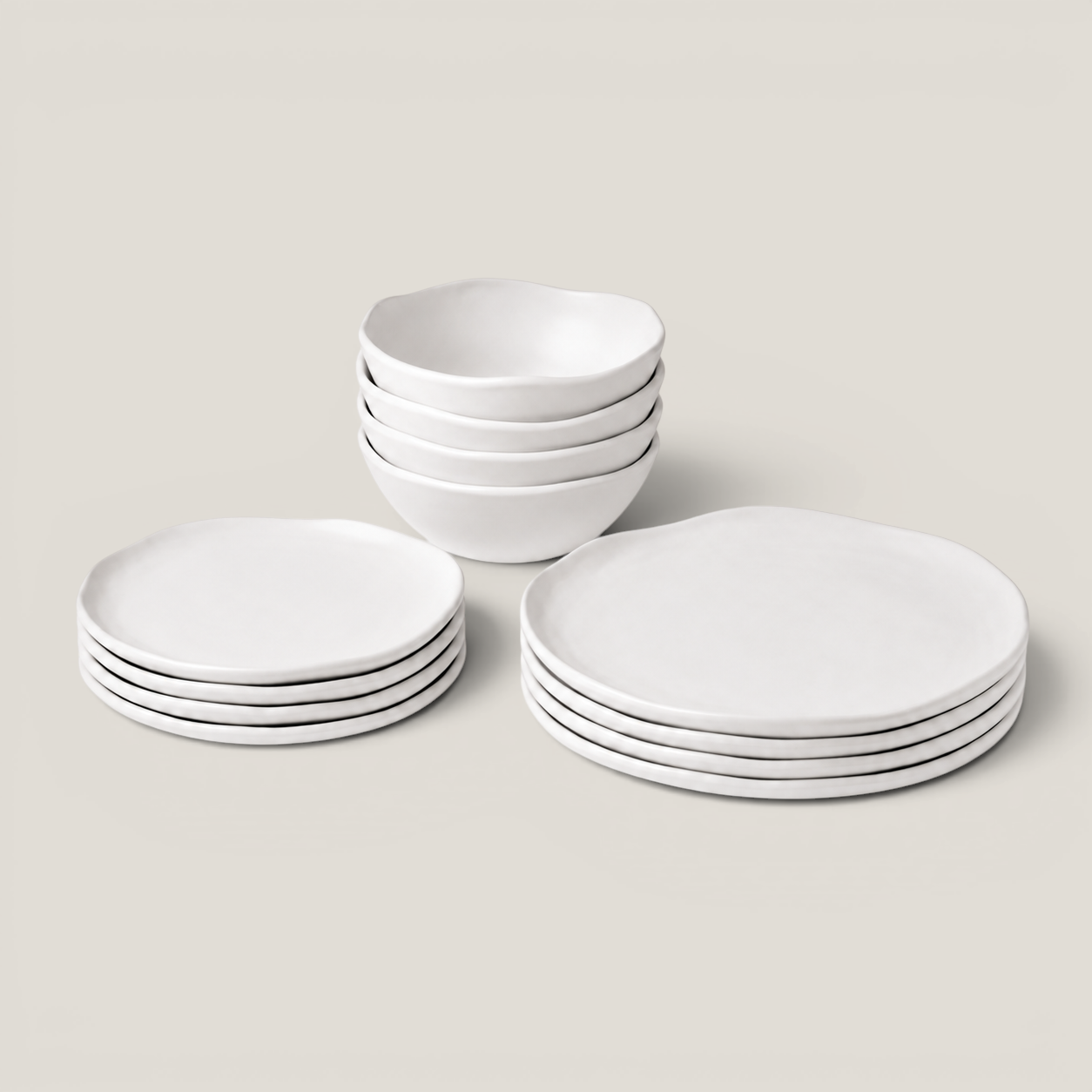 Sculpted Melamine 12-Piece Dinnerware Set