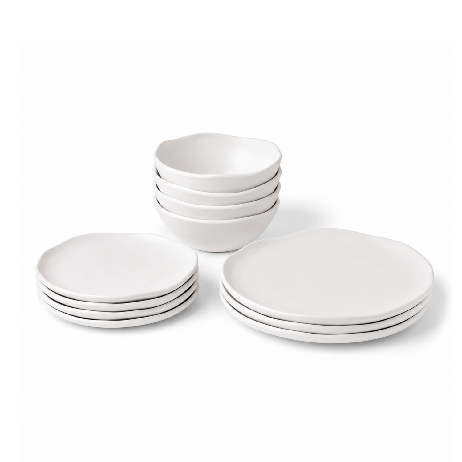 Sculpted Melamine 12-Piece Dinnerware Set