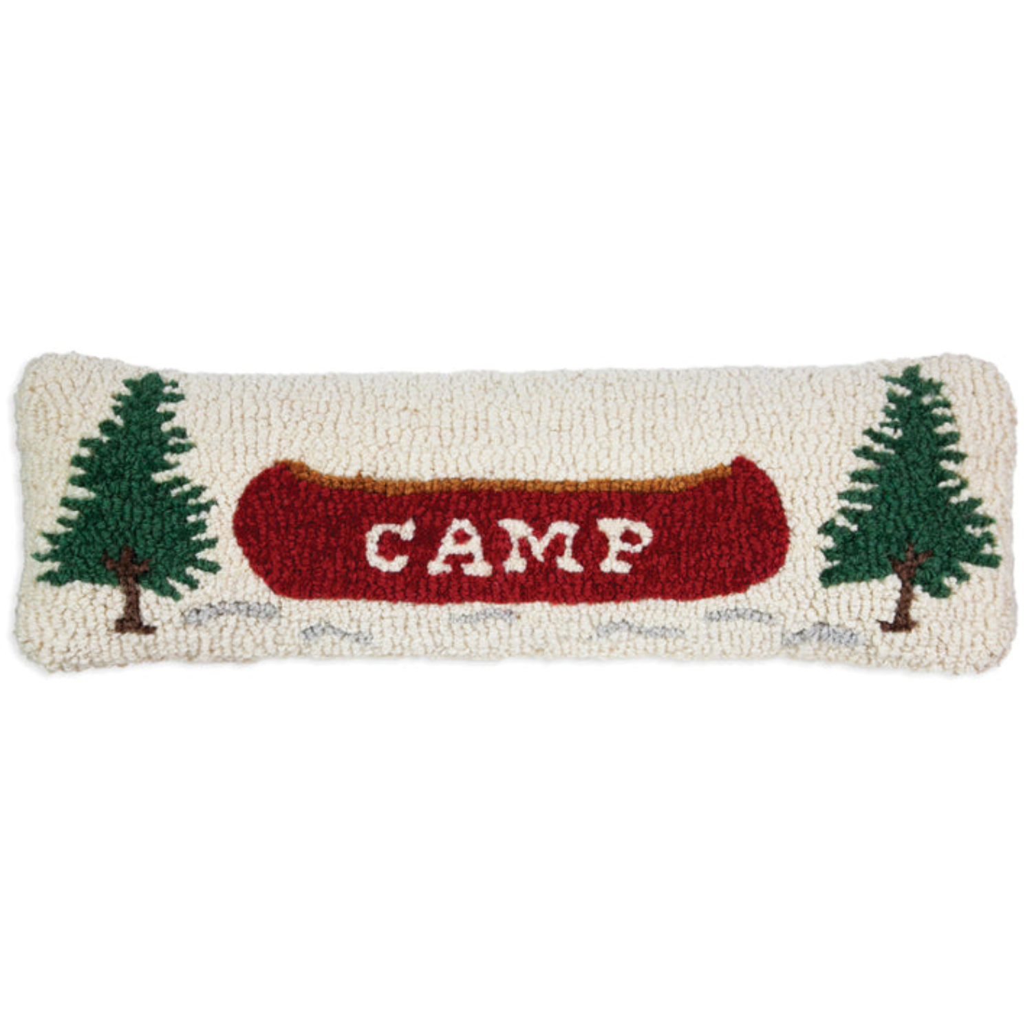 Cozy Canoe Wool Kidney Toss Pillow