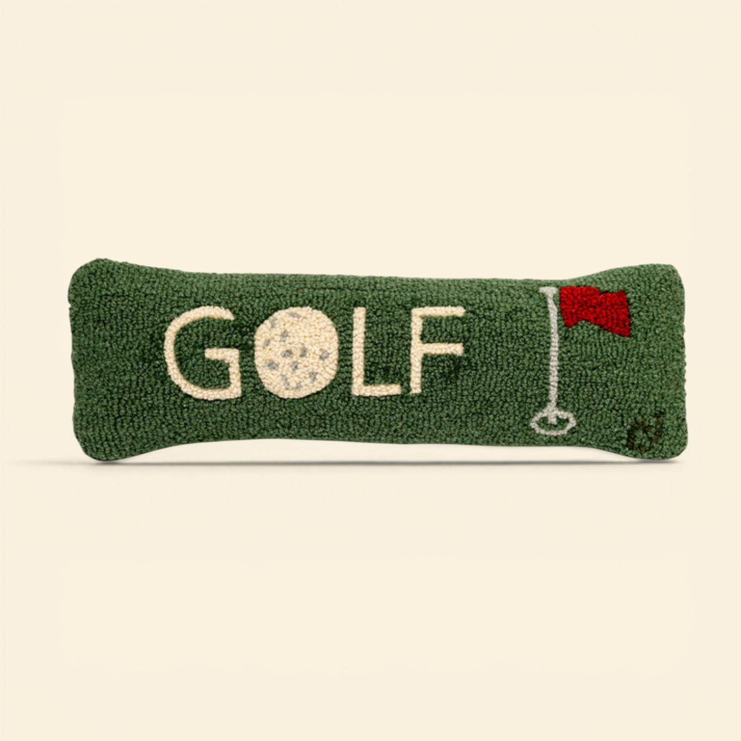 Golf Era Wool Kidney Toss Pillow