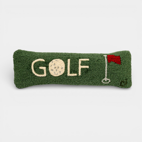 Golf Era Wool Kidney Toss Pillow