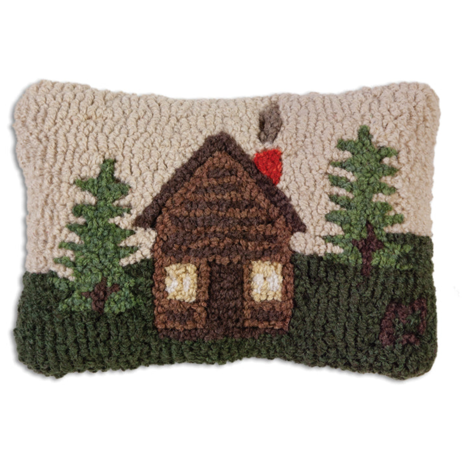 Cabin In The Woods Wool Kidney Toss Pillow