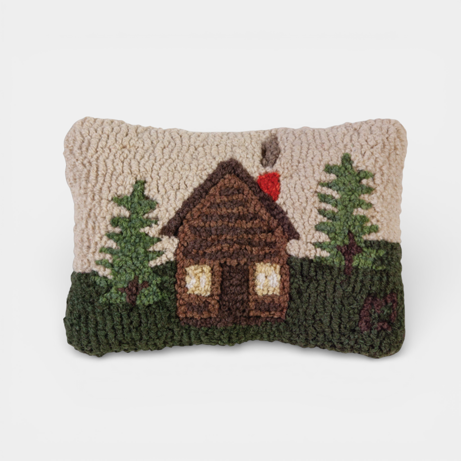 Cabin In The Woods Wool Kidney Toss Pillow