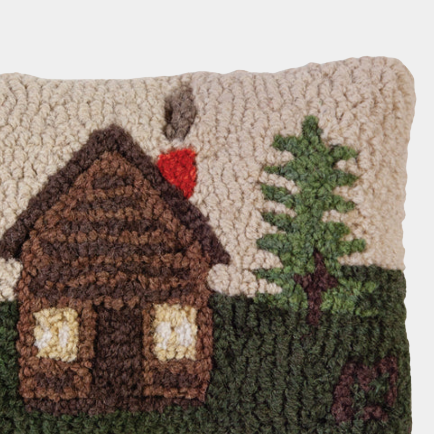 Cabin In The Woods Wool Kidney Toss Pillow