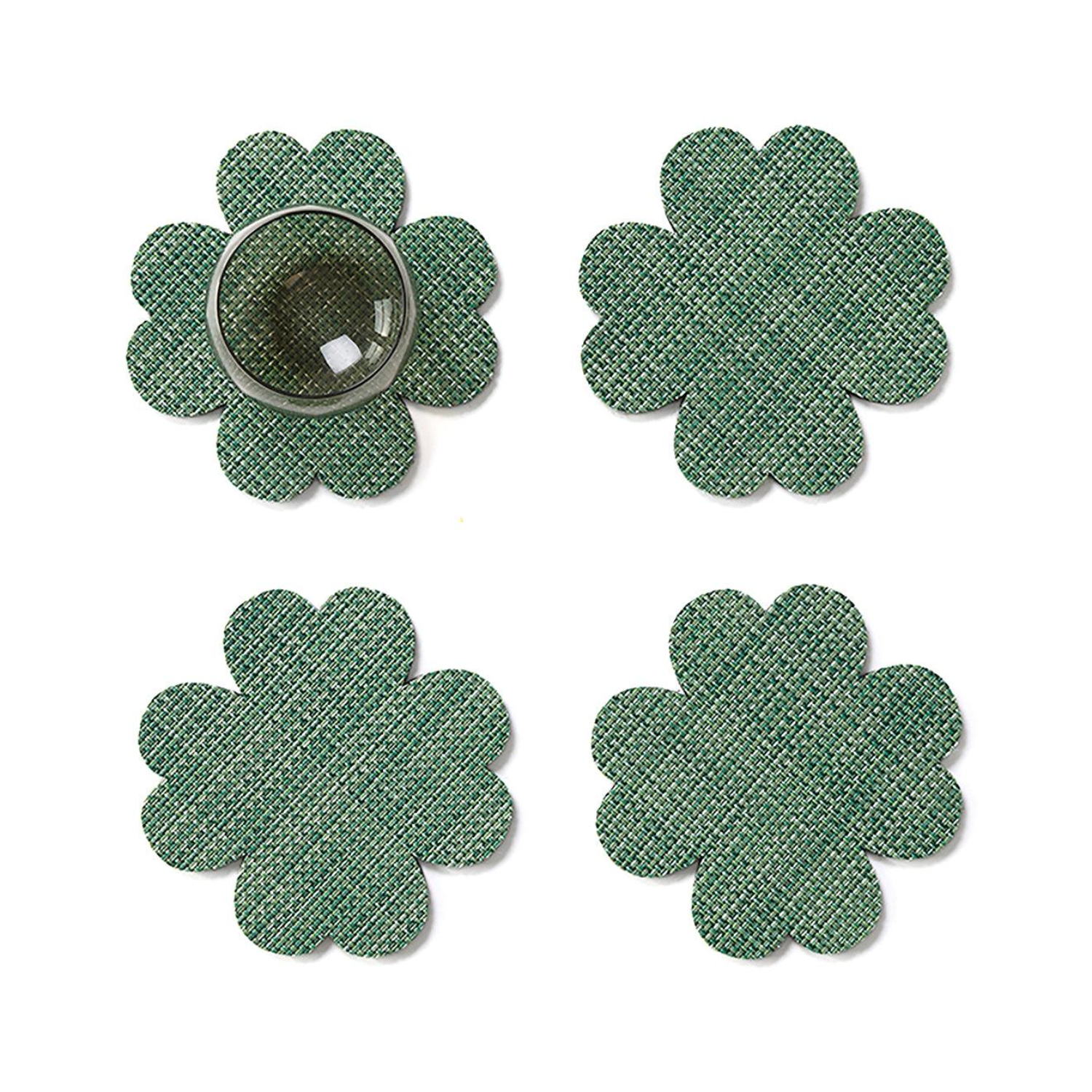 Mini Clover Ivy Basket Weave Coasters (Set of 4)