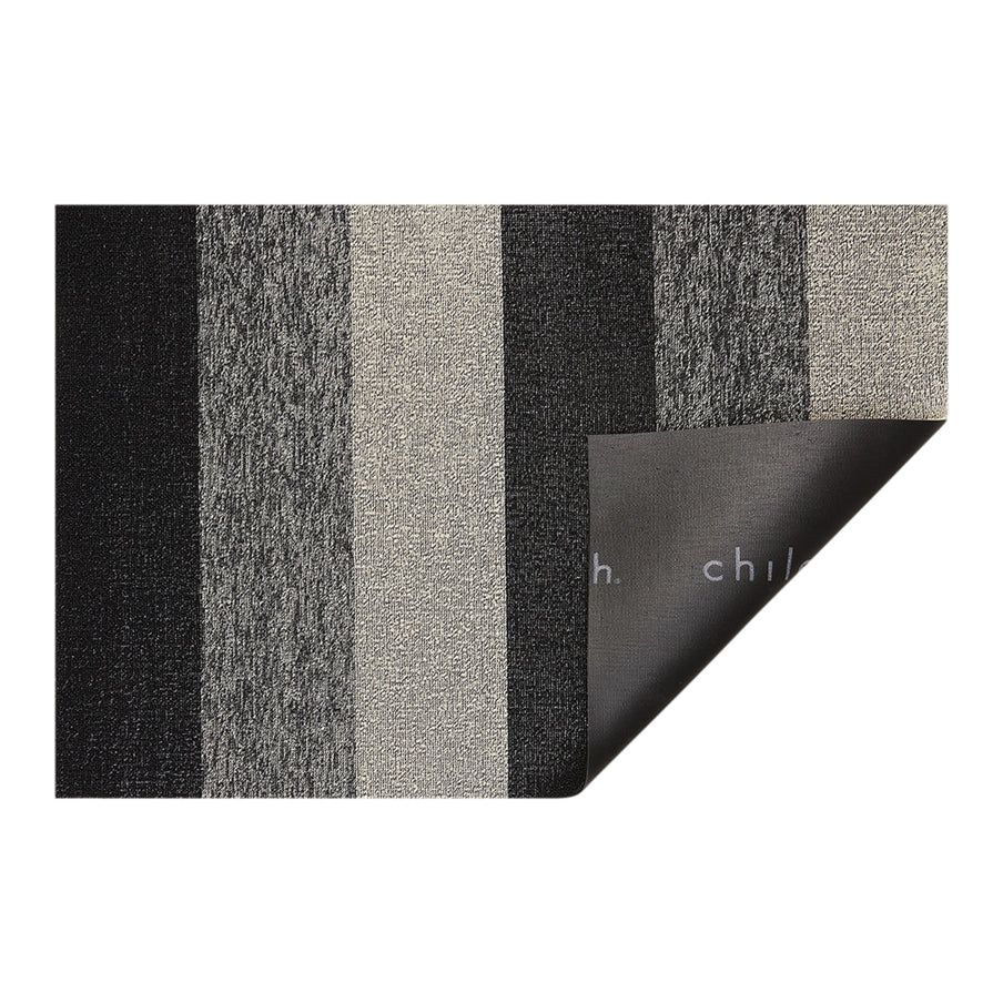 Chilewich Marble Stripe Shag 2x3 Utility Mat - Salt/Pepper