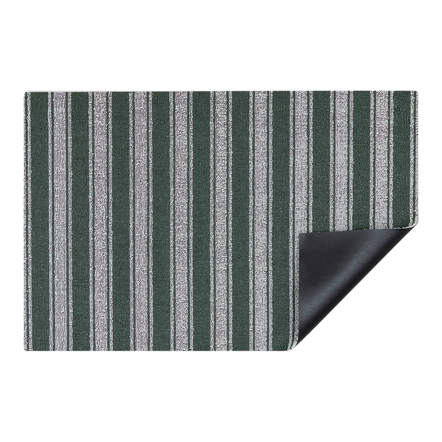 Chilewich Martha Stewart Boardwalk Stripe Shag 2x3 Utility Mat - Fern
